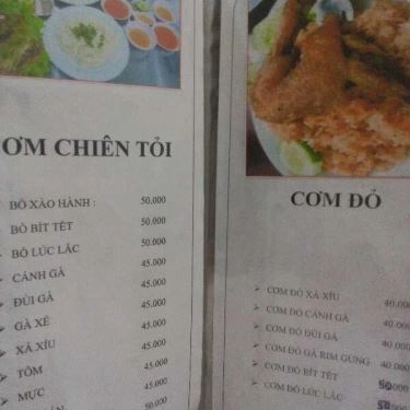 Thực đơn- Quán Ăn Mì Xào Nhiêu Lộc