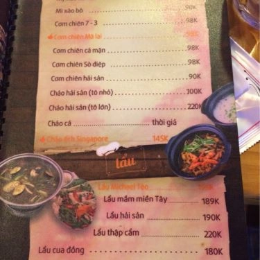 Thực đơn- Nhà Hàng Michael Tèo Beer Garden