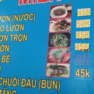 Thực đơn- Quán Ăn Miến Lươn Gia Bảo