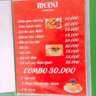 Thực đơn- Quán Ăn Miki - Thế Giới Ăn Vặt