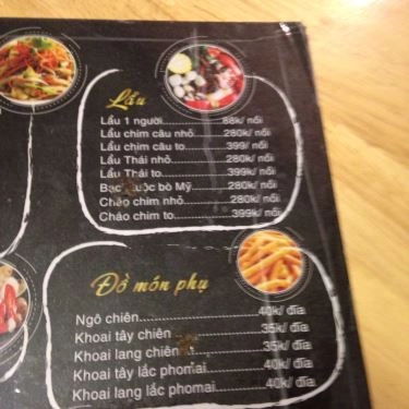 Thực đơn- Quán Ăn MIN - Lẩu Sạch & Chân Cánh Gà