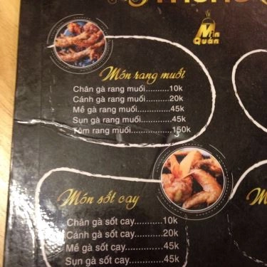 Thực đơn- Quán Ăn MIN - Lẩu Sạch & Chân Cánh Gà