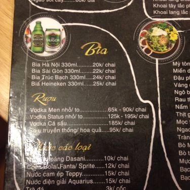 Thực đơn- Quán Ăn MIN - Lẩu Sạch & Chân Cánh Gà