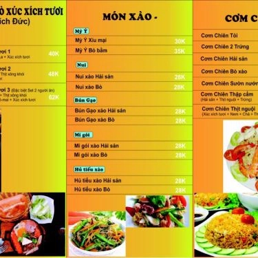 Thực đơn- Quán Ăn Minh Anh - Quán Mì Cay & Bánh Mì Chảo