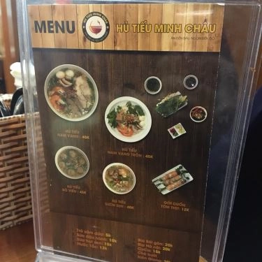 Thực đơn- Quán Ăn Minh Châu - Hủ Tiếu Nam Vang