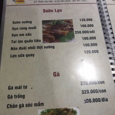 Thực đơn- Quán Ăn Minh Phương - Bia Hơi & Các Món Nhậu