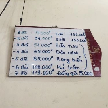 Thực đơn- Quán Ăn Bánh Cuốn Minh Tú