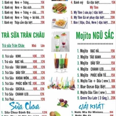 Thực đơn- Quán Ăn Minions - Drinks & Fast Food