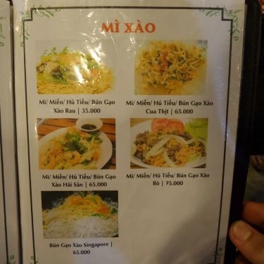 Thực đơn- Quán Ăn MỘC - Ẩm Thực Than Hồng