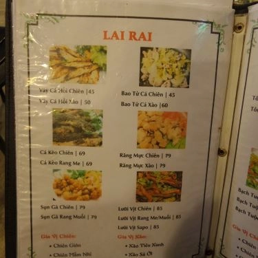 Thực đơn- Quán Ăn MỘC - Ẩm Thực Than Hồng