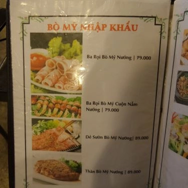 Thực đơn- Quán Ăn MỘC - Ẩm Thực Than Hồng