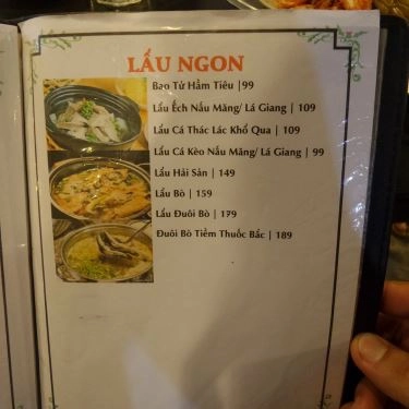 Thực đơn- Quán Ăn MỘC - Ẩm Thực Than Hồng