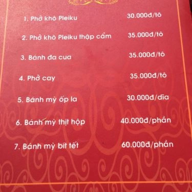 Thực đơn- Nhà Hàng Mộc Lan - Ẩm Thực Việt & Buffet Chay