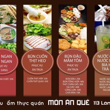 Thực đơn- Quán Ăn Món Ăn Quê