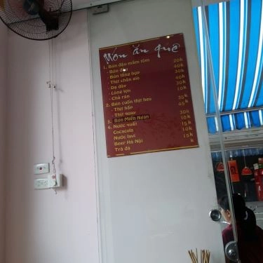 Thực đơn- Quán Ăn Món Ăn Quê