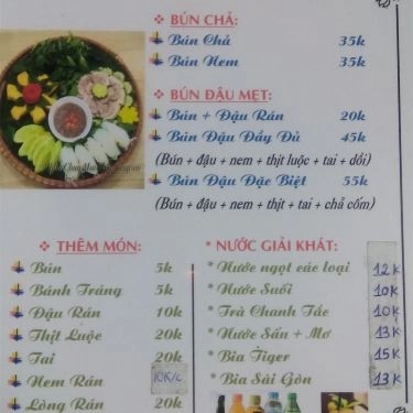 Thực đơn- Quán Ăn Món Ngon Hà Nội