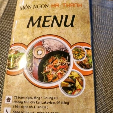 Thực đơn- Quán Ăn Món Ngon Hà Thành - Phở & Chả Cá Lã Vọng
