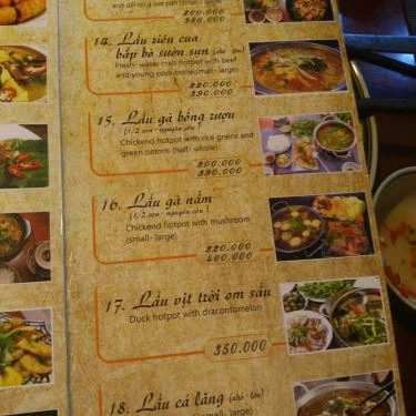 Thực đơn- Quán Ăn Món Ngon Hà Thành - Phở & Chả Cá Lã Vọng