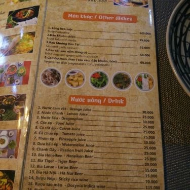 Thực đơn- Quán Ăn Món Ngon Hà Thành - Phở & Chả Cá Lã Vọng