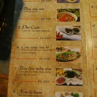 Thực đơn- Quán Ăn Món Ngon Hà Thành - Phở & Chả Cá Lã Vọng