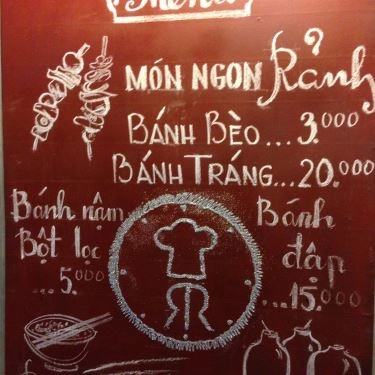 Thực đơn- Quán Ăn Món Ngon Rảnh