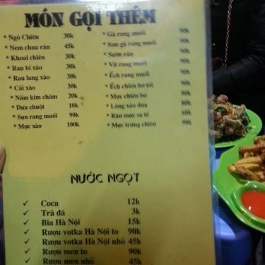 Thực đơn- Quán Ăn My Quán - Lẩu & Nướng