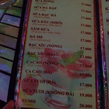 Thực đơn- Quán Ăn My Way Coffee