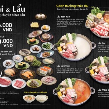 Thực đơn- Nhà Hàng Nabe King - Buffet Sushi & Lẩu - Phạm Ngọc Thạch