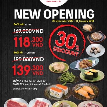 Thực đơn- Nhà Hàng Nabe King - Buffet Sushi & Lẩu - Phạm Ngọc Thạch