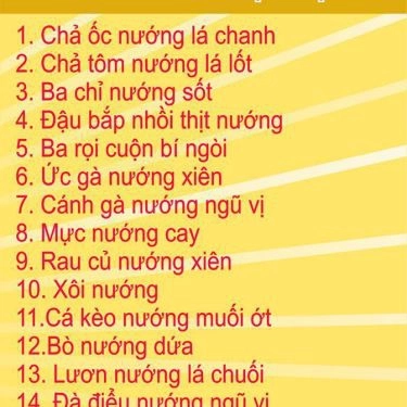 Thực đơn- Nhà Hàng Nam Hoa Viên Restaurant - Món Việt