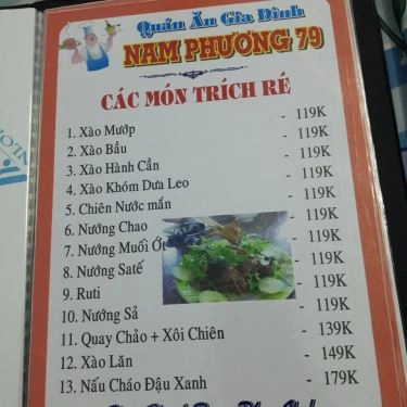 Thực đơn- Nhà Hàng Nam Phương 79 - Đặc Sản Đồng Quê