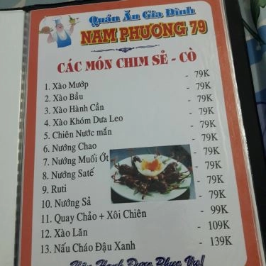 Thực đơn- Nhà Hàng Nam Phương 79 - Đặc Sản Đồng Quê