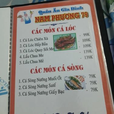 Thực đơn- Nhà Hàng Nam Phương 79 - Đặc Sản Đồng Quê