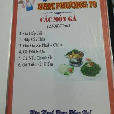 Thực đơn- Nhà Hàng Nam Phương 79 - Đặc Sản Đồng Quê