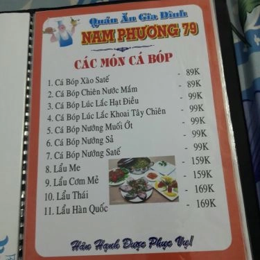 Thực đơn- Nhà Hàng Nam Phương 79 - Đặc Sản Đồng Quê