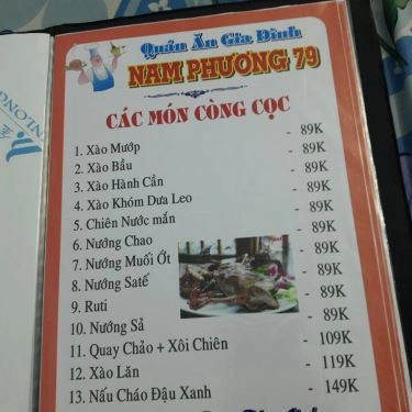 Thực đơn- Nhà Hàng Nam Phương 79 - Đặc Sản Đồng Quê
