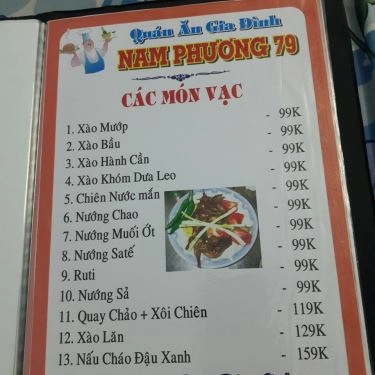 Thực đơn- Nhà Hàng Nam Phương 79 - Đặc Sản Đồng Quê