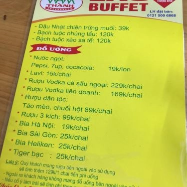 Tổng hợp- Quán Ăn Năm Thành - Buffet Lẩu