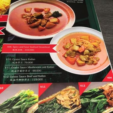 Thực đơn- Nhà Hàng NanYang Restaurant - TTTM Takashimaya