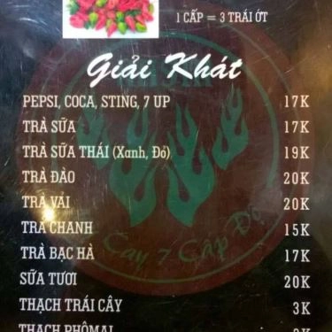 Thực đơn- Quán Ăn Nasin - Mì Cay