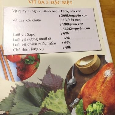 Thực đơn- Quán Ăn NB5 - Bà 5 - Đệ Nhất Nem Nướng - Đường D8