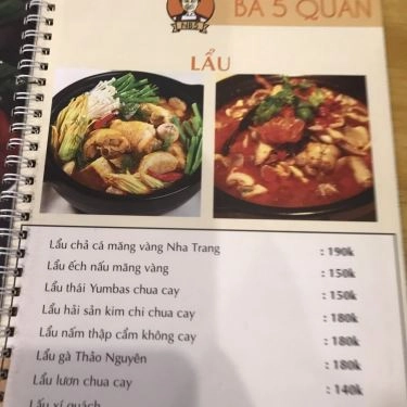 Thực đơn- Quán Ăn NB5 - Bà 5 - Đệ Nhất Nem Nướng - Đường D8