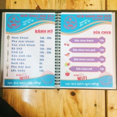 Thực đơn- Quán Ăn Nem Khoai Hoa Béo - Nguyễn An Ninh