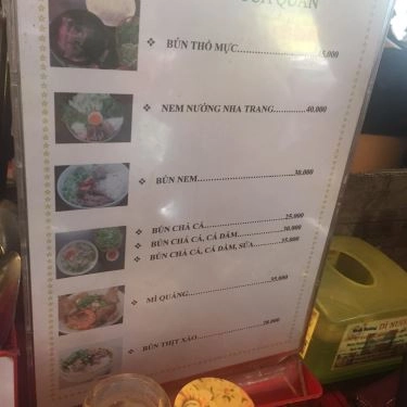Thực đơn- Quán Ăn Dì Nương Nem Nướng & Bún Thố Mực - Nguyễn Cửu Đàm