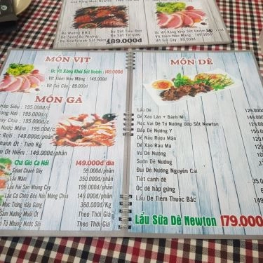 Thực đơn- Nhà Hàng Newton Since 1991