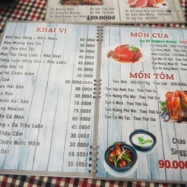 Thực đơn- Nhà Hàng Newton Since 1991