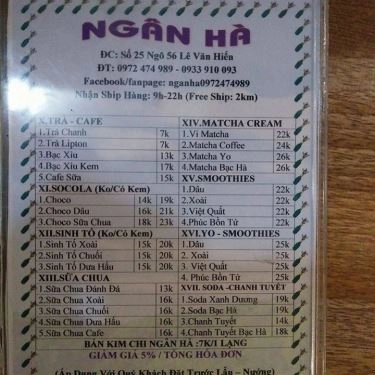 Thực đơn- Quán Ăn Ngân Hà - Ẩm Thực Hàn Quốc