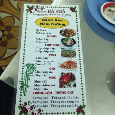 Thực đơn- Quán Ăn Quán Bà Già - Ốc Nghêu Hấp