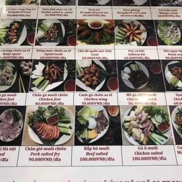 Thực đơn- Quán Ăn Ngõ 89 - Trà Chanh & Nem Chua Rán - Trần Não