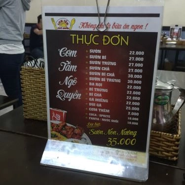 Thực đơn- Quán Ăn Cơm Tấm Ngô Quyền - Lê Quang Định